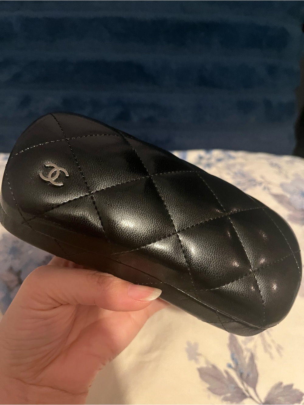 CHANEL Quilted Leather Sunglasses Case